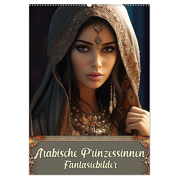 Arabische Prinzessinnen Fantasiebilder (Wandkalender 2024 DIN A2 hoch), CALVENDO Monatskalender, Liselotte Brunner-Klaus