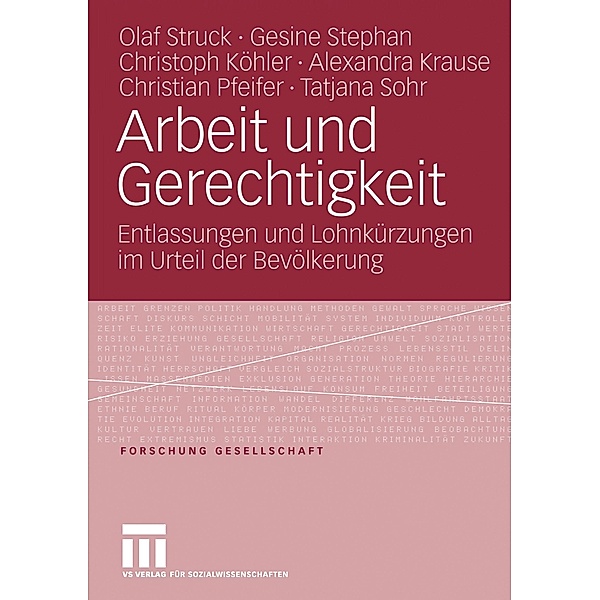 Arbeit und Gerechtigkeit, Olaf Struck, Gesine Stephan, Christoph Köhler