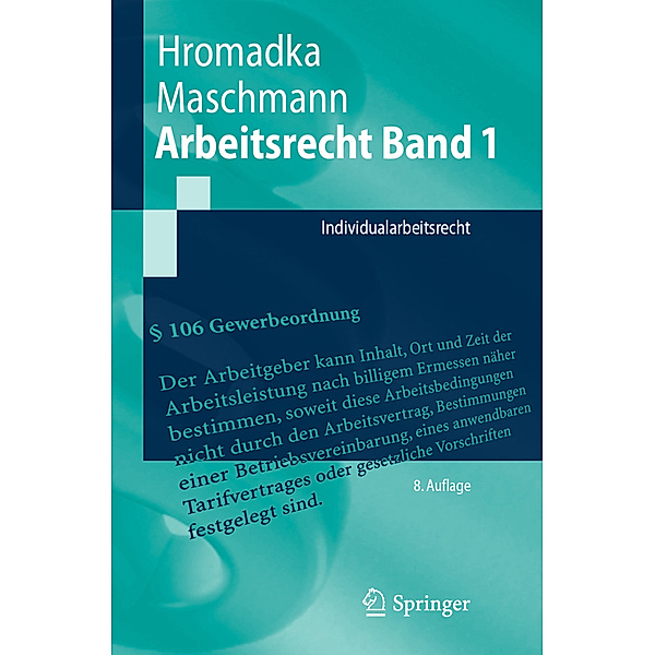 Arbeitsrecht Band 1, Wolfgang Hromadka, Frank Maschmann