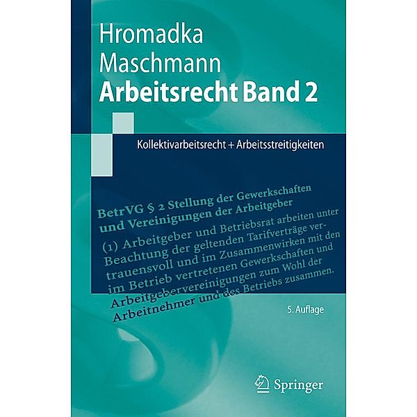 Arbeitsrecht Band 2 / Springer-Lehrbuch, Wolfgang Hromadka, Frank Maschmann