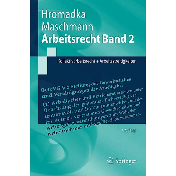 Arbeitsrecht Band 2 / Springer-Lehrbuch, Wolfgang Hromadka, Frank Maschmann