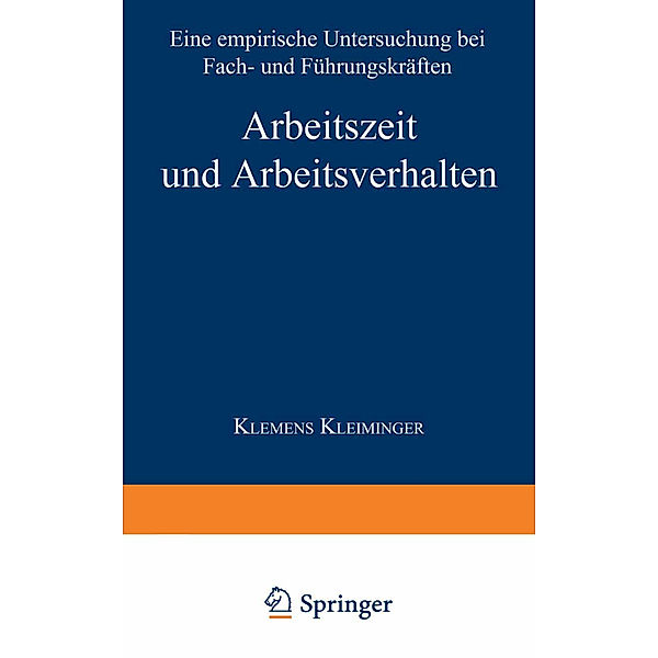 Arbeitszeit und Arbeitsverhalten, Klemens Kleiminger