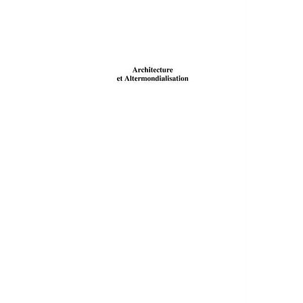 Architecture et altermondialisation / Hors-collection, Combarnous Pierre