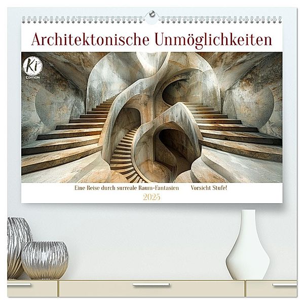 Architektonische Unmöglichkeiten (hochwertiger Premium Wandkalender 2025 DIN A2 quer), Kunstdruck in Hochglanz, Calvendo, Kerstin Waurick