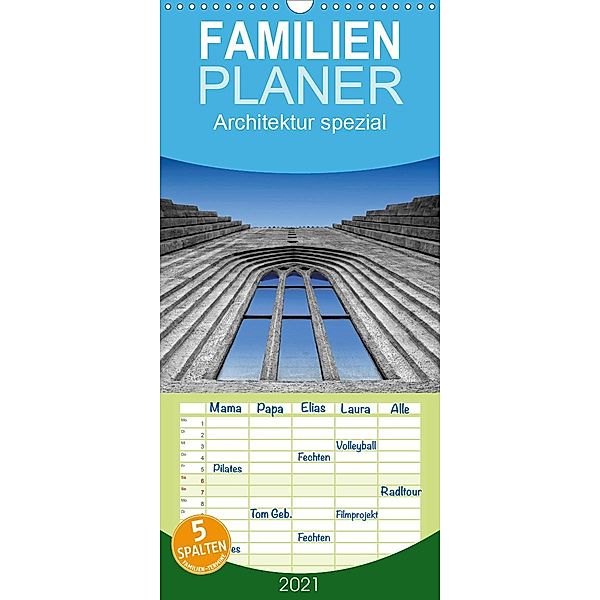 Architektur spezial - Familienplaner hoch (Wandkalender 2021 , 21 cm x 45 cm, hoch), Klaus Gerken