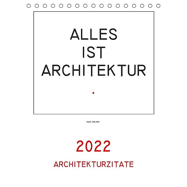 Architekturzitate (Tischkalender 2022 DIN A5 hoch), Ingrid Marie Fischer