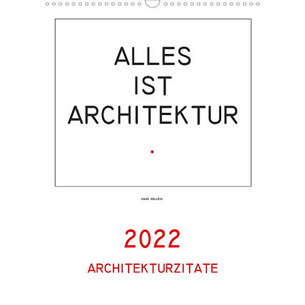 Architekturzitate (Wandkalender 2022 DIN A3 hoch), Ingrid Marie Fischer