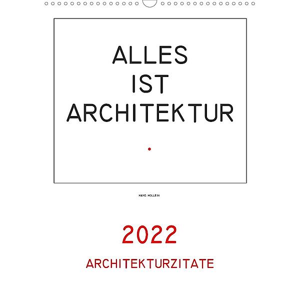 Architekturzitate (Wandkalender 2022 DIN A3 hoch), Ingrid Marie Fischer