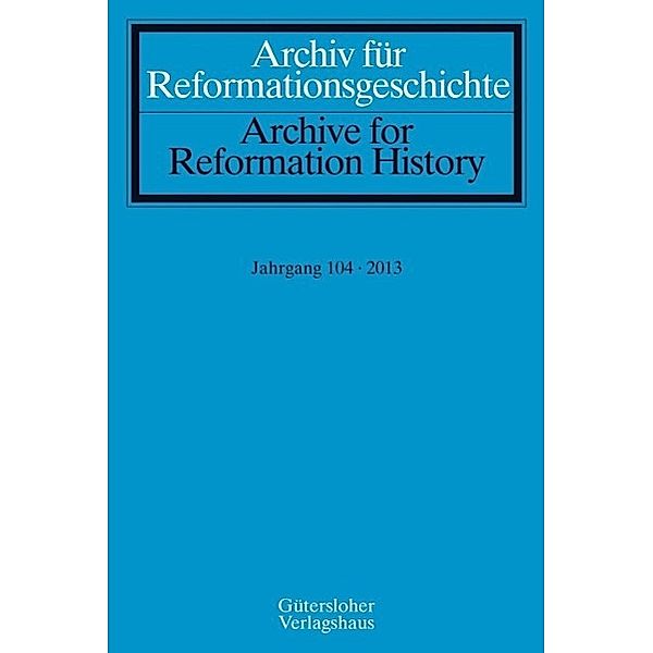 Archiv für Reformationsgeschichte - Aufsatzband