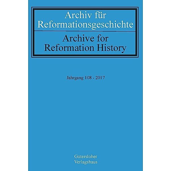 Archiv für Reformationsgeschichte - Aufsatzband