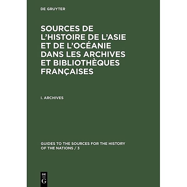 Archives, Commission française du Guide des Sources de l'Histoire des Nations