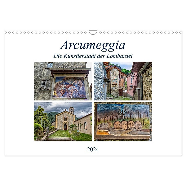 Arcumeggia - Die Künstlerstadt der Lombardei (Wandkalender 2024 DIN A3 quer), CALVENDO Monatskalender, Ursula Di Chito