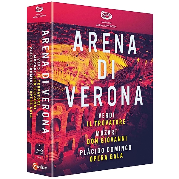 Arena Di Verona - Three Great Performances BLU-RAY Box, Netrebko, Eyvazov, Alvarez, Lungu, Domingo