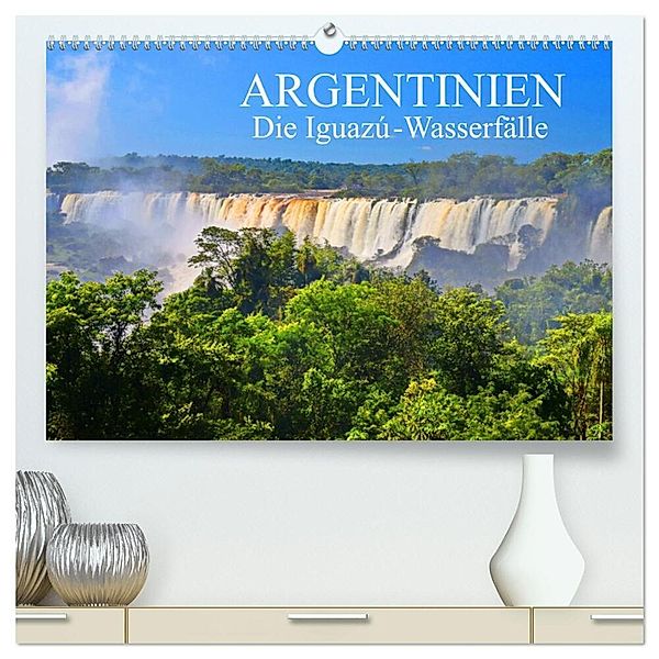 Argentinien. Die Iguazú-Wasserfälle (hochwertiger Premium Wandkalender 2024 DIN A2 quer), Kunstdruck in Hochglanz, Fryc Janusz