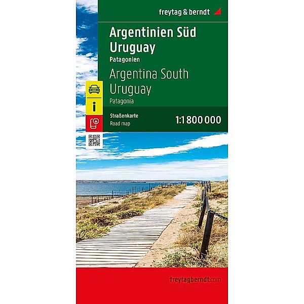 Argentinien Süd - Uruguay, Straßenkarte 1:1.800.000, freytag & berndt