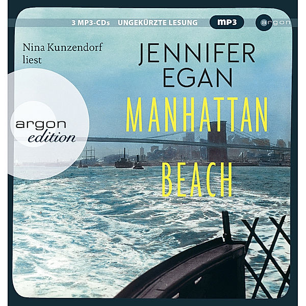 Argon Hörbuch - Manhattan Beach,3 Audio-CD, 3 MP3, Jennifer Egan