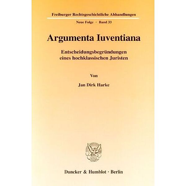 Argumenta Iuventiana., Jan Dirk Harke