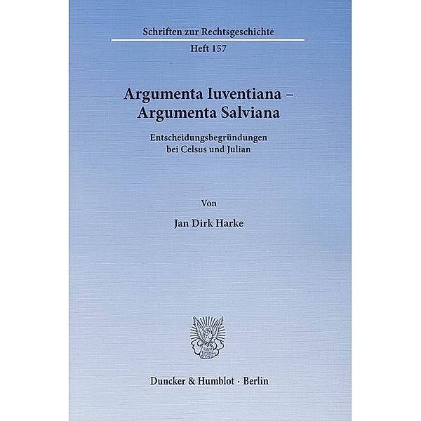 Argumenta Iuventiana - Argumenta Salviana, Jan D. Harke