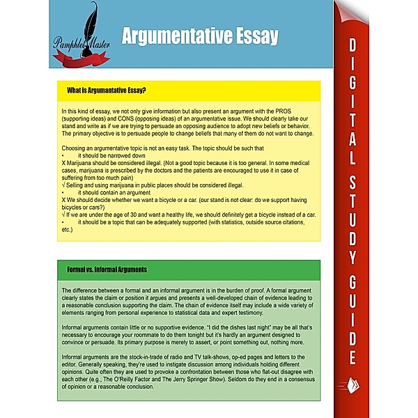 Argumentative Essay / How To Guide Writing An Essay Edition, Pamphlet Master