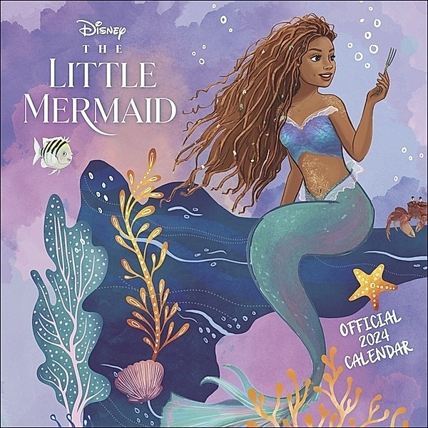 Arielle die Meerjungfrau Broschurkalender 2024. Disney-Prinzessin Arielle in einem Bildkalender 2024. Jeden Monat ein tolles Bild - der Hingucker fürs Kinderzimmer jedes Disney-Fans!