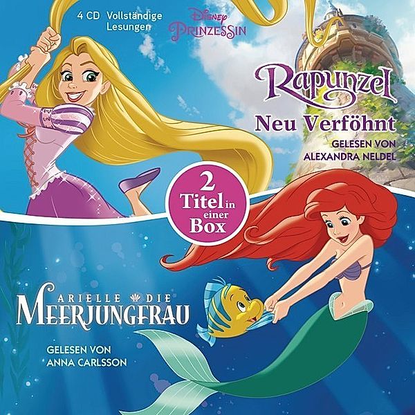 Arielle, die Meerjungfrau / Rapunzel - Neu verföhnt,4 Audio-CDs, Walt Disney