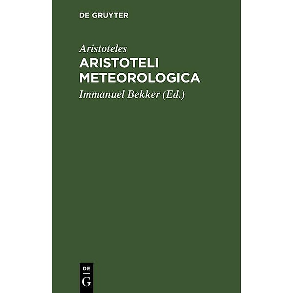 Aristoteli Meteorologica, Aristoteles