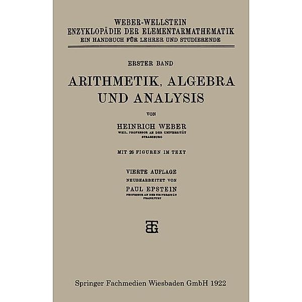 Arithmetik, Algebra und Analysis, Heinrich Weber, Paul Epstein