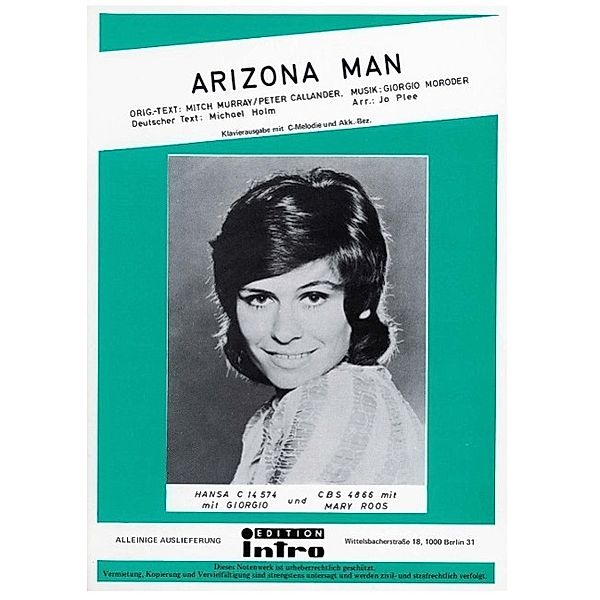 Arizona Man, Michael Holm, Giorgio Moroder, Peter Callander, Mitch Murray