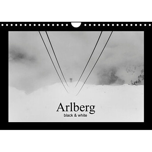 Arlberg black and white (Wandkalender 2022 DIN A4 quer), Ulrich Männel     studio-fifty-five