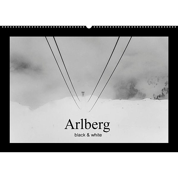 Arlberg black and white (Wandkalender 2023 DIN A2 quer), Ulrich Männel     studio-fifty-five