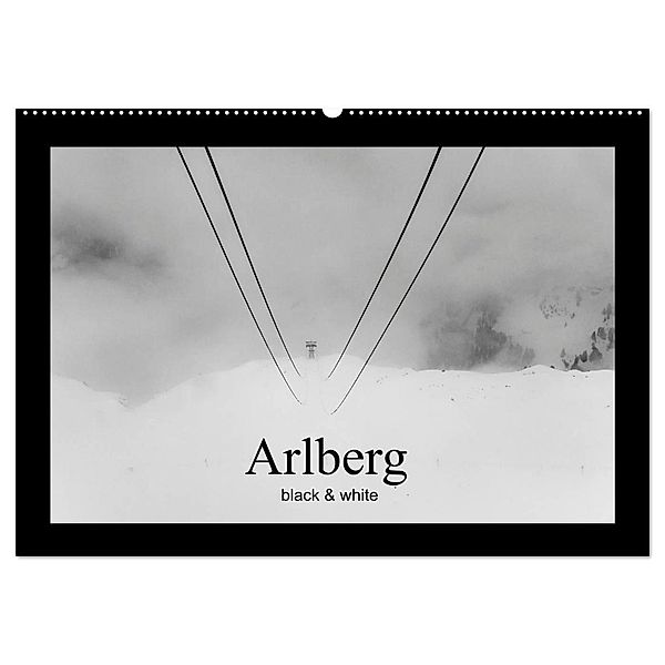 Arlberg black and white (Wandkalender 2024 DIN A2 quer), CALVENDO Monatskalender, Ulrich Männel studio-fifty-five