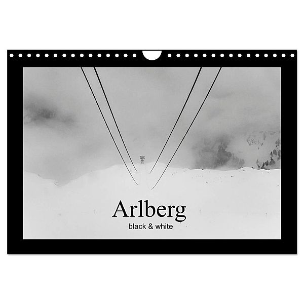 Arlberg black and white (Wandkalender 2025 DIN A4 quer), CALVENDO Monatskalender, Calvendo, Ulrich Männel studio-fifty-five