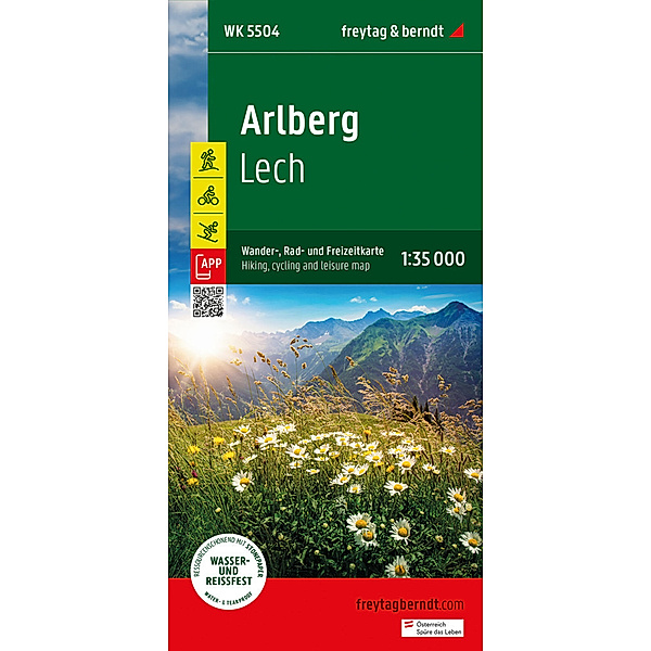 Arlberg, Wander-, Rad- und Freizeitkarte 1:35.000, freytag & berndt, WK 5504