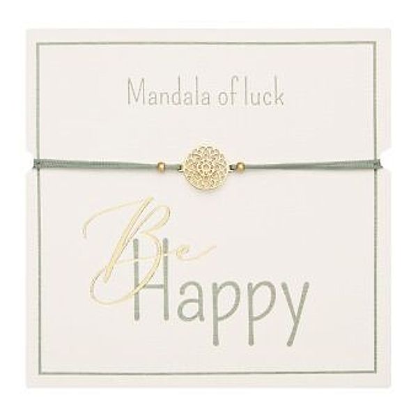 Armband - Be Happy - vergoldet - Mandala des Glücks