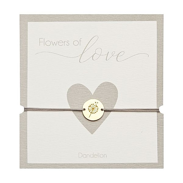 Armband - Flowers of love - vergoldet - Pusteblume