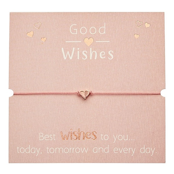Armband - Good Wishes - rosévergoldet - Herz