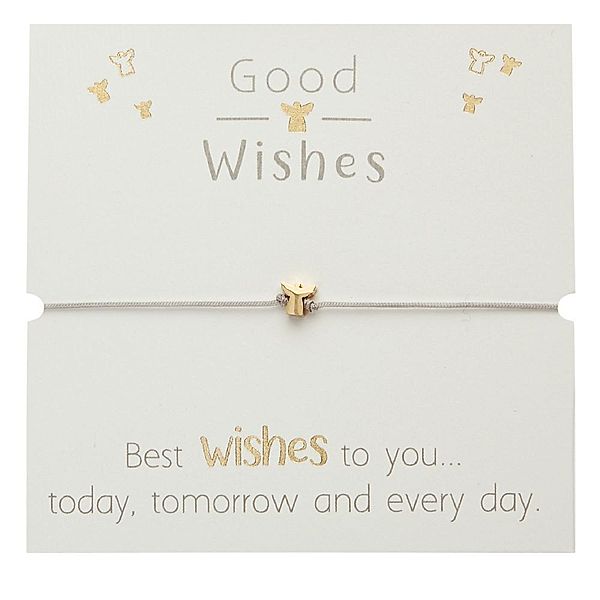 Armband - Good Wishes - vergoldet - Engel