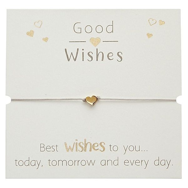 Armband - Good Wishes - vergoldet - Herz