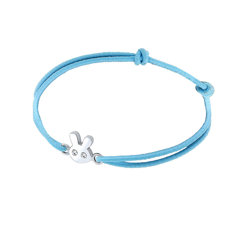 Armband HASE SWAROVSKI® KRISTALLE 925er Sterling Silber in hellblau