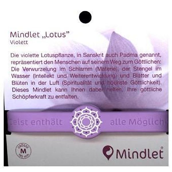 Armband Mindlet Lotus violett