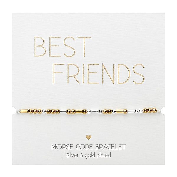 Armband - Morse Code - versilbert & vergoldet - Best friends