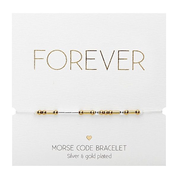 Armband - Morse Code - versilbert & vergoldet - Forever