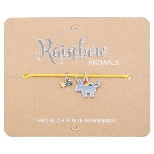Armband - Rainbow Animals - Einhorn, Crystals