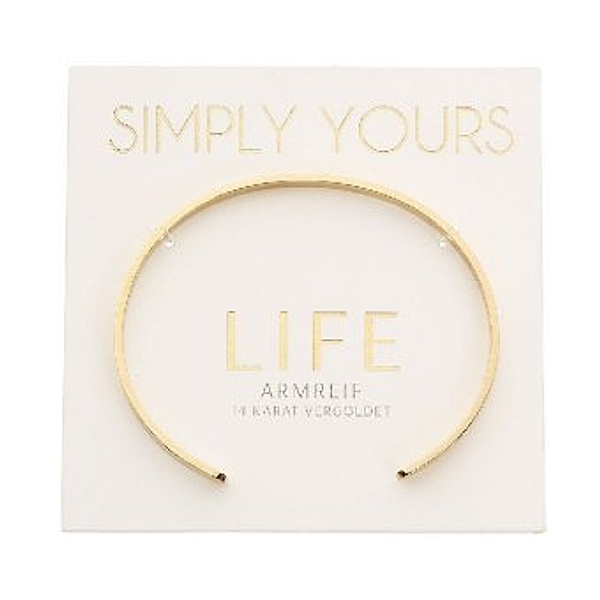 Armreif - Simply yours - 14 Karat vergoldet - Life, Crystals