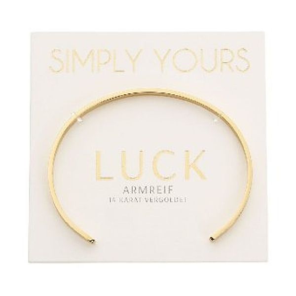 Armreif - Simply yours - 14 Karat vergoldet - Luck, Crystals
