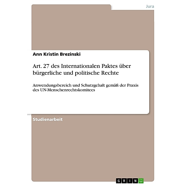 Art. 27 des Internationalen Paktes über bürgerliche und politische Rechte, Ann Kristin Brezinski