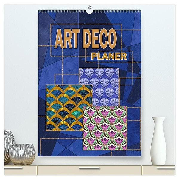 Art Deco Planer (hochwertiger Premium Wandkalender 2024 DIN A2 hoch), Kunstdruck in Hochglanz, Christine B-B Müller