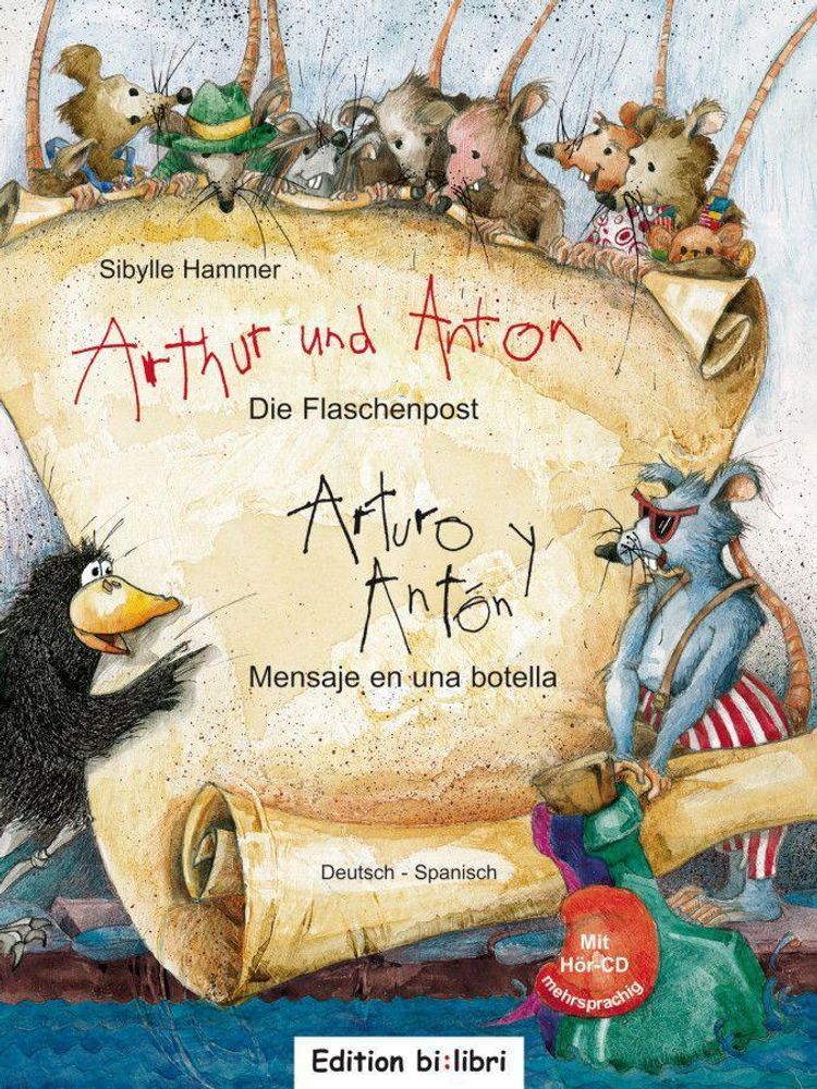 Arthur und Anton: Die Flaschenpost, Deutsch-Spanisch Buch
