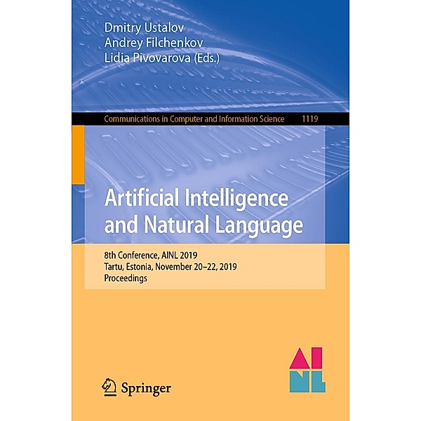 Artificial Intelligence and Natural Language / Communications in Computer and Information Science Bd.1119