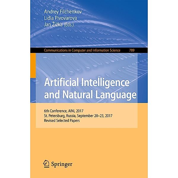 Artificial Intelligence and Natural Language / Communications in Computer and Information Science Bd.789